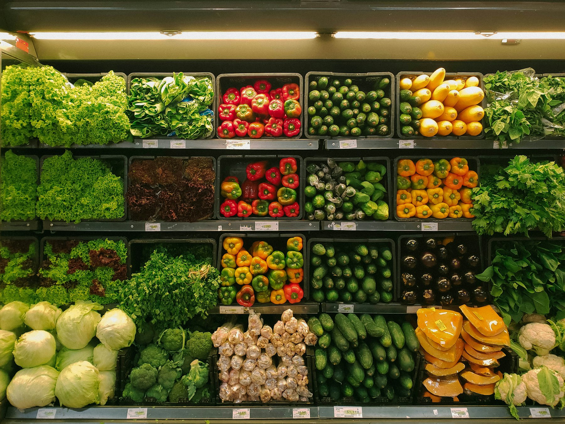 Modern grocery shopping aisle
