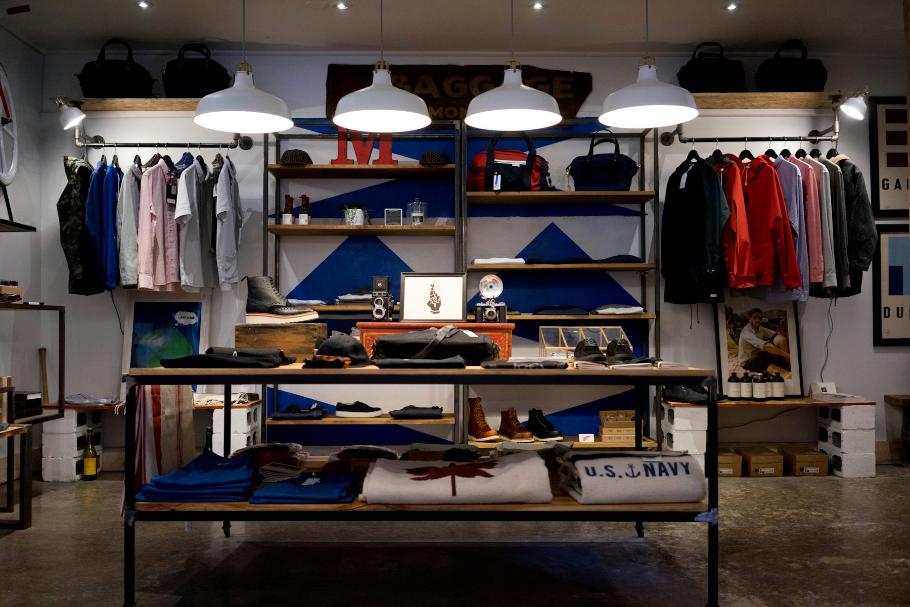 Modern boutique shopping interior